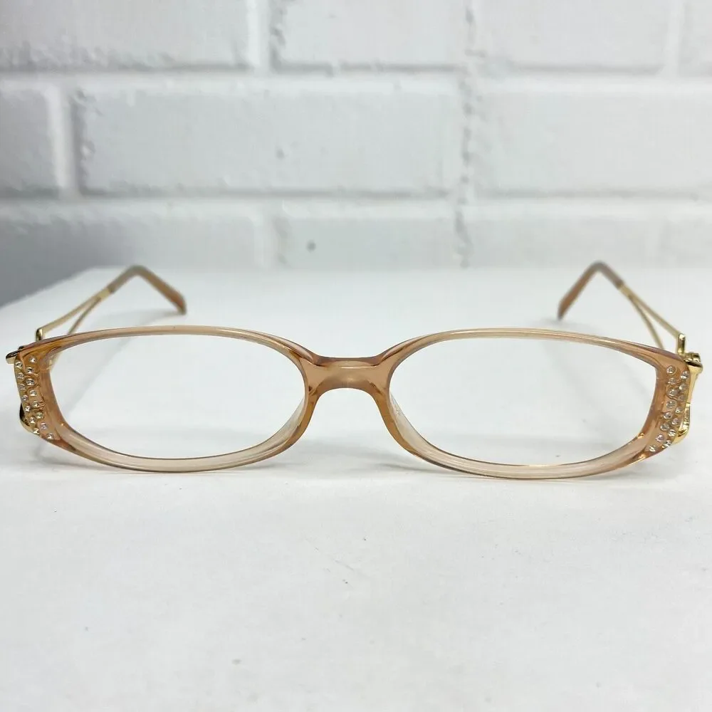 Versace Mod Eyeglasses Sunglasses‎ Frames Gold Rectangular 51[]15 H1974